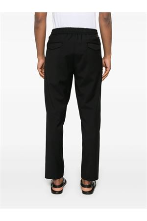 Black virgin-wool tapered-leg trousers LOW BRAND | L1PSS256851D001